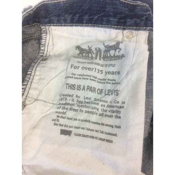 Levi's Mens's 514 Straight Fit Denim Jeans 29x30 Distressed Med Wash - Picture 6 of 9